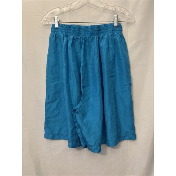 Women's 100%‎ Silk Shorts lot Of 3 J Jarold? Wide Leg Black, Pink, Teal,  M - Picture 6 of 12